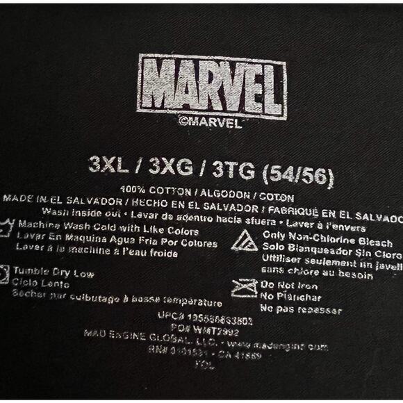 Marvel Spiderman My Spidey Sense Is Tingling Black Cotton T-shirt Size 3XL - Picture 3 of 7